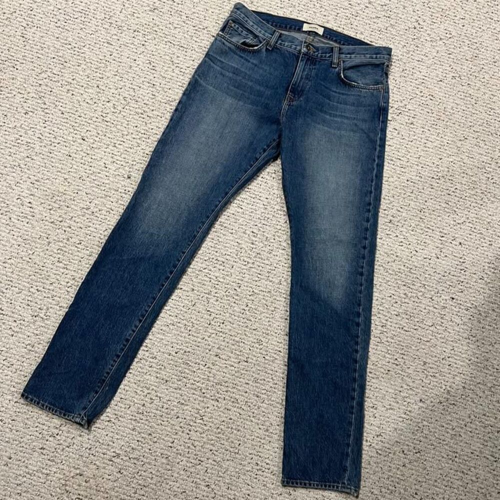 Baldwin Kansas City 100% Cotton Made In USA Henley Straight Slim Jeans 34x34
